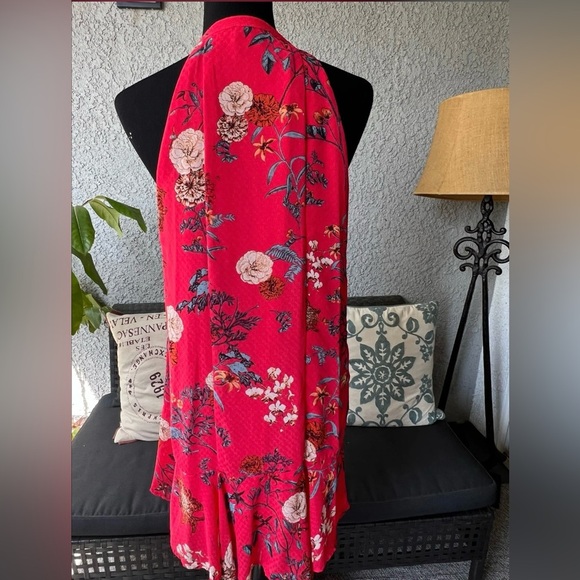 Miss Me Womens Red Floral Boho Sleeveless Dress size Medium - Picture 4 of 5